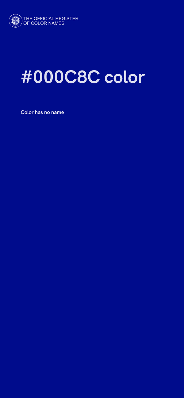#000C8C color image