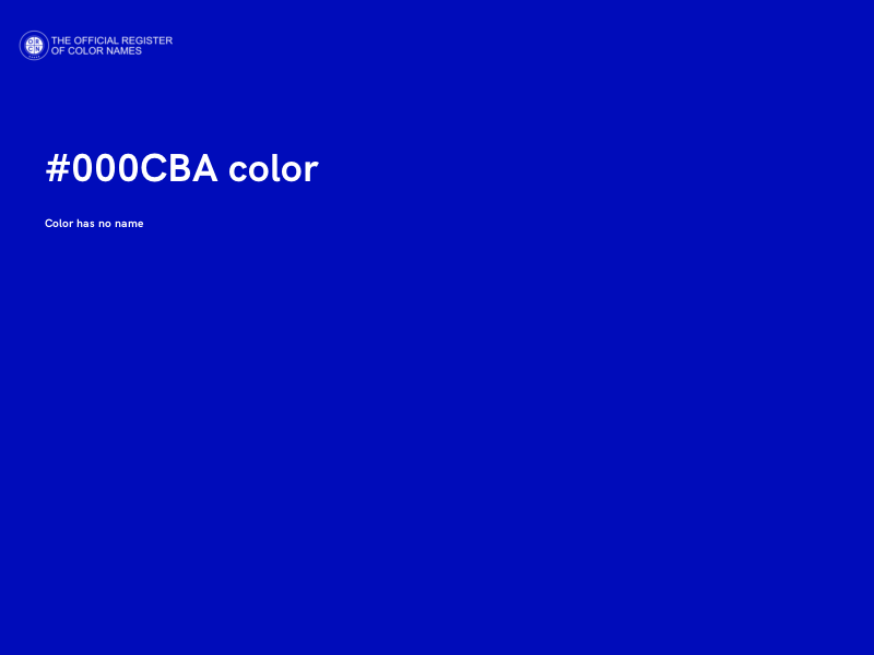 #000CBA color image