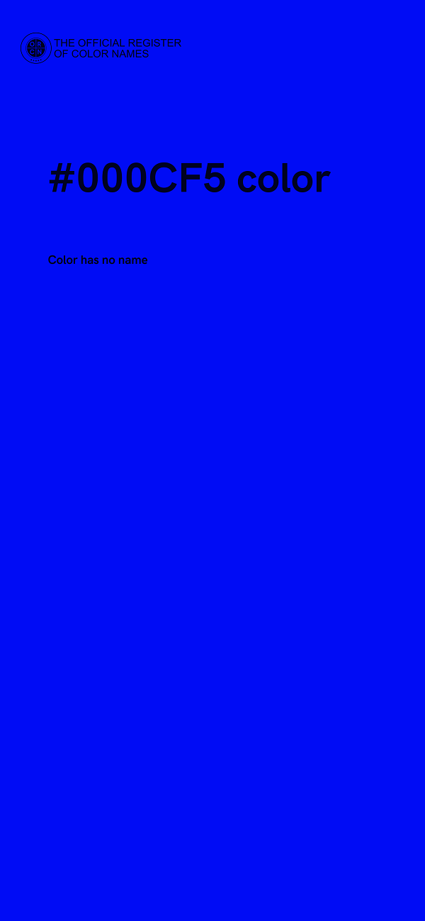 #000CF5 color image