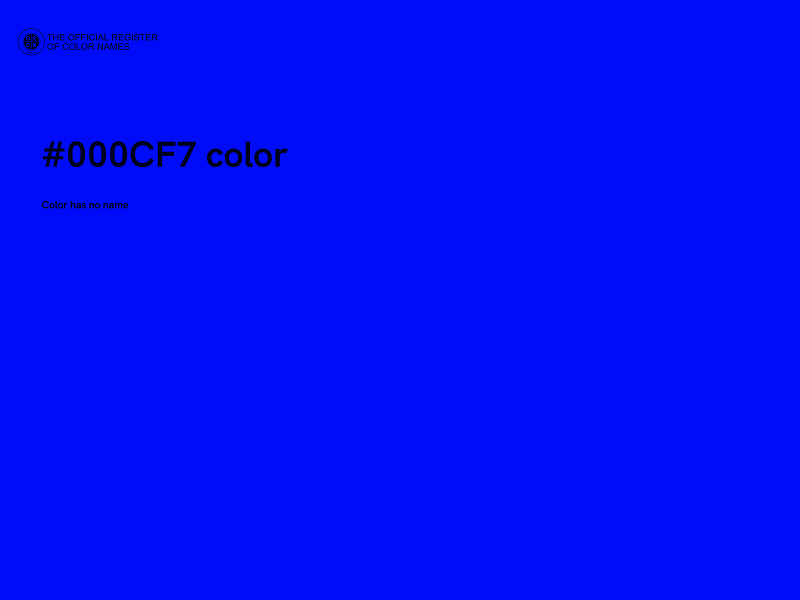 #000CF7 color image
