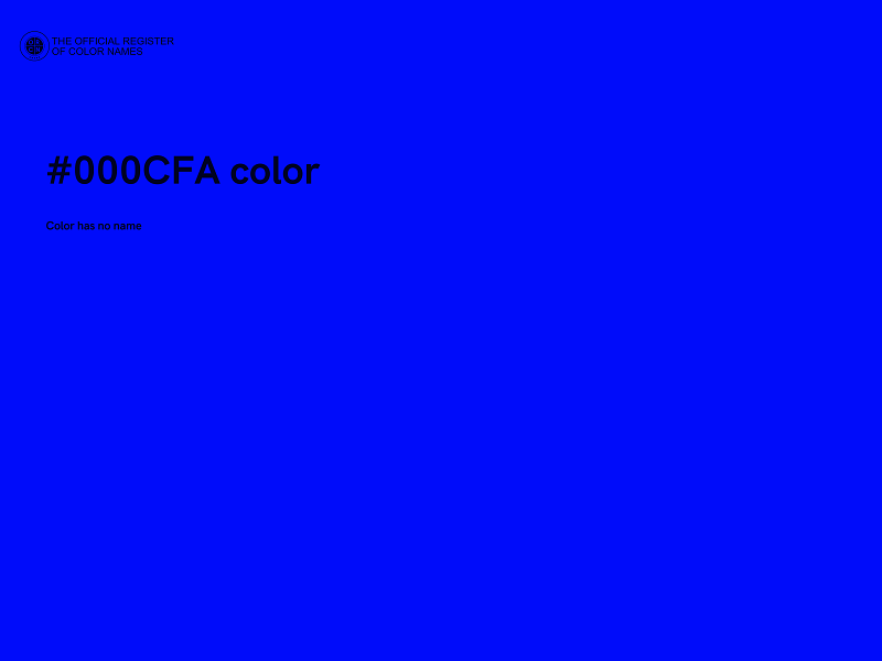 #000CFA color image