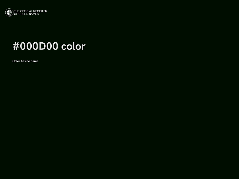 #000D00 color image