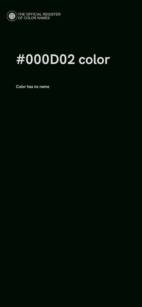 #000D02 color image