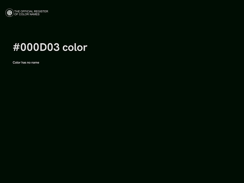 #000D03 color image