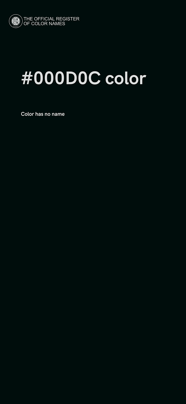 #000D0C color image