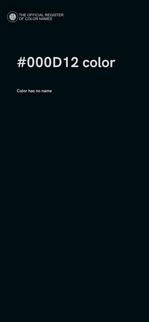 #000D12 color image