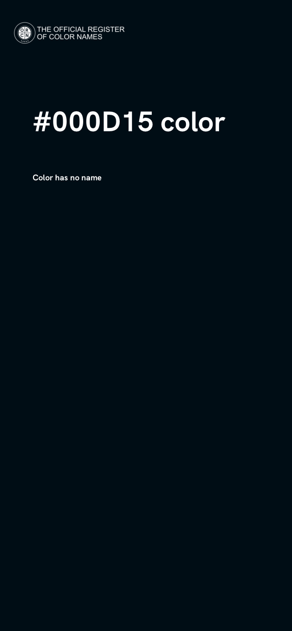 #000D15 color image