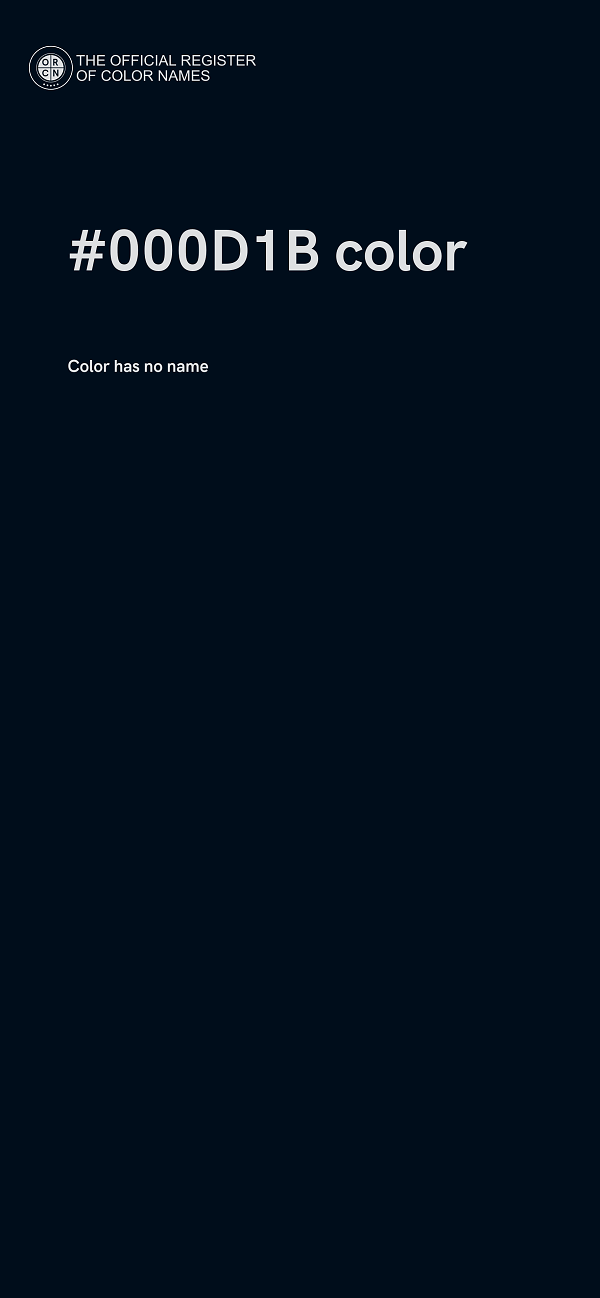 #000D1B color image