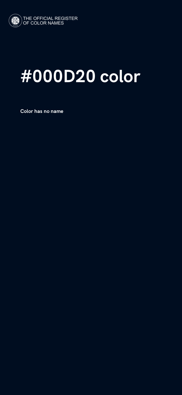 #000D20 color image