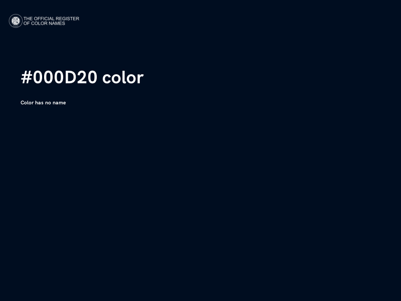 #000D20 color image