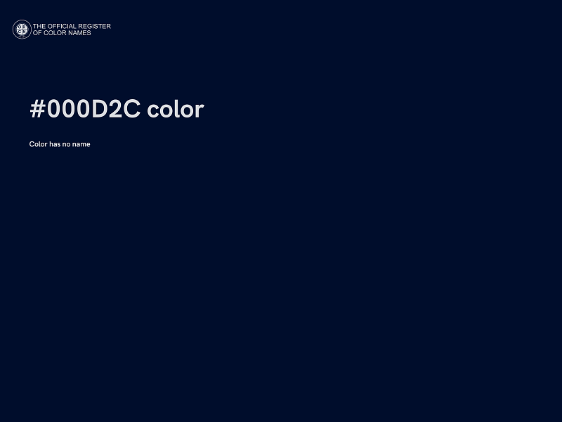 #000D2C color image