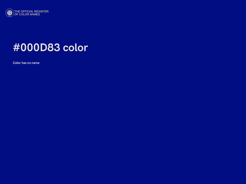 #000D83 color image