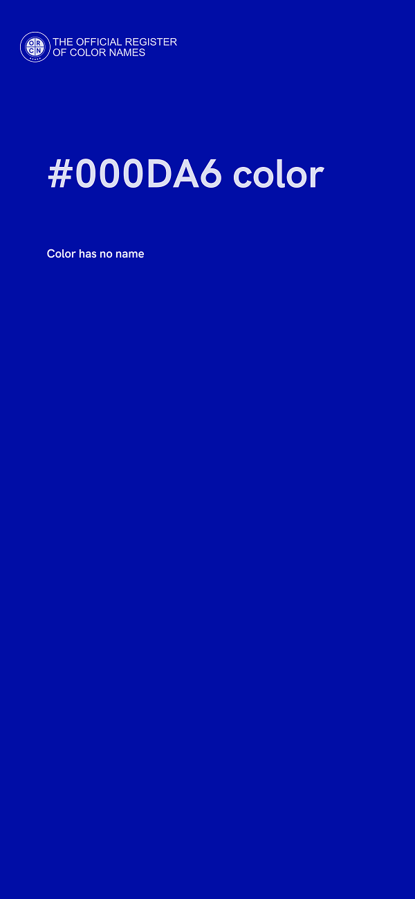 #000DA6 color image