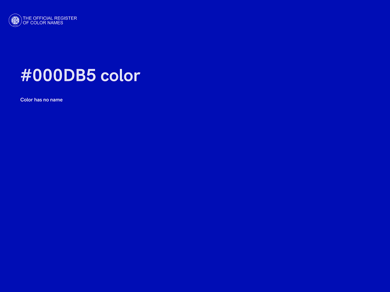 #000DB5 color image