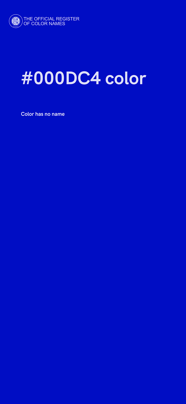 #000DC4 color image