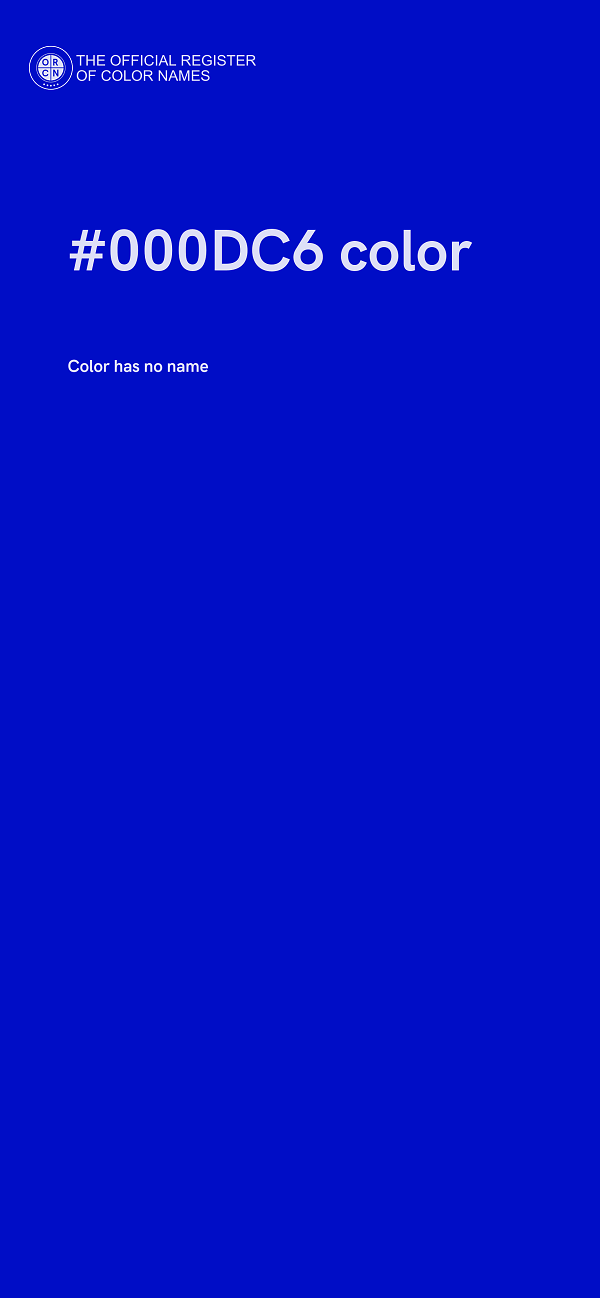 #000DC6 color image