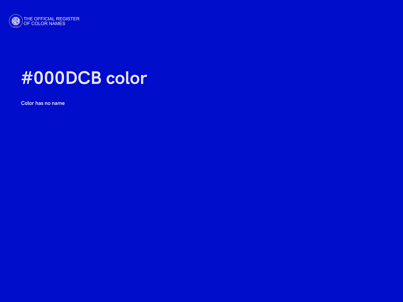 #000DCB color image