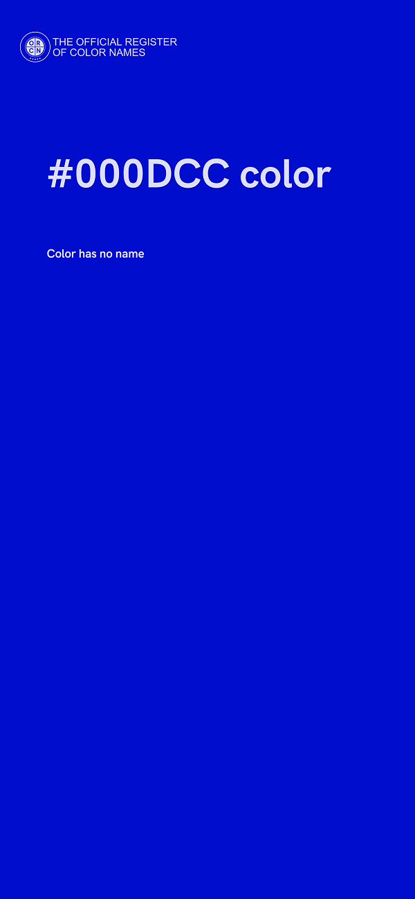 #000DCC color image