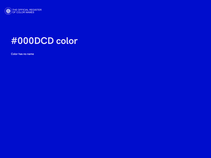 #000DCD color image