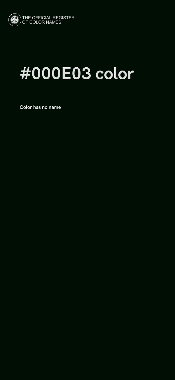 #000E03 color image