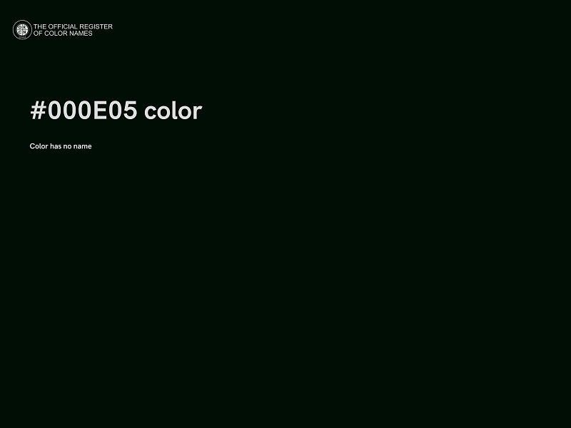 #000E05 color image