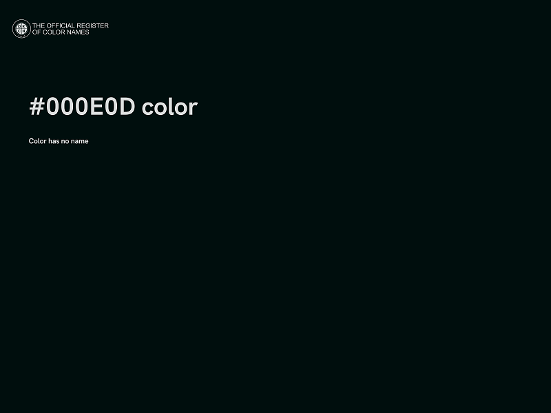 #000E0D color image