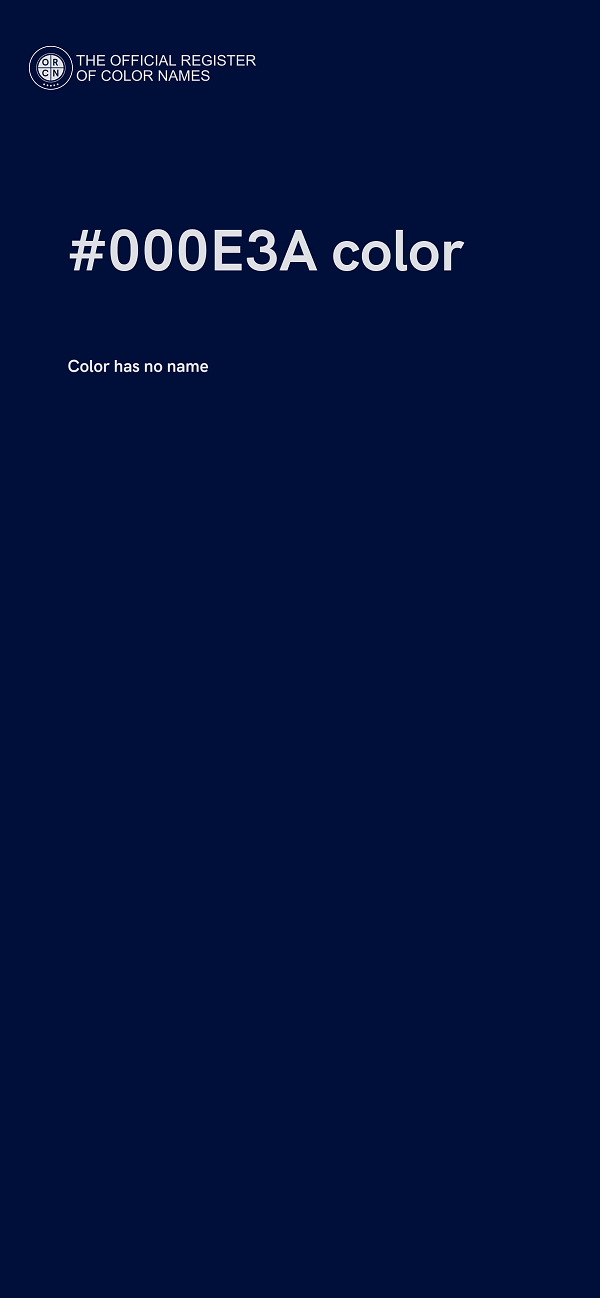 #000E3A color image