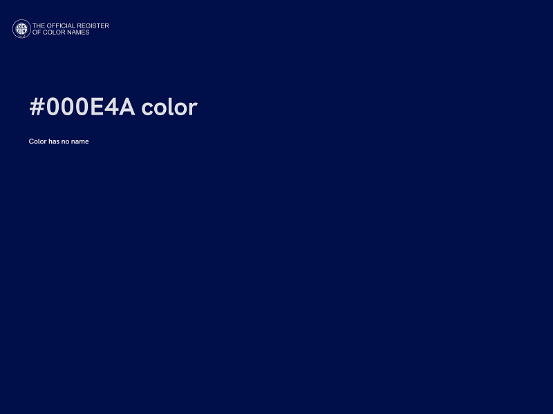 #000E4A color image