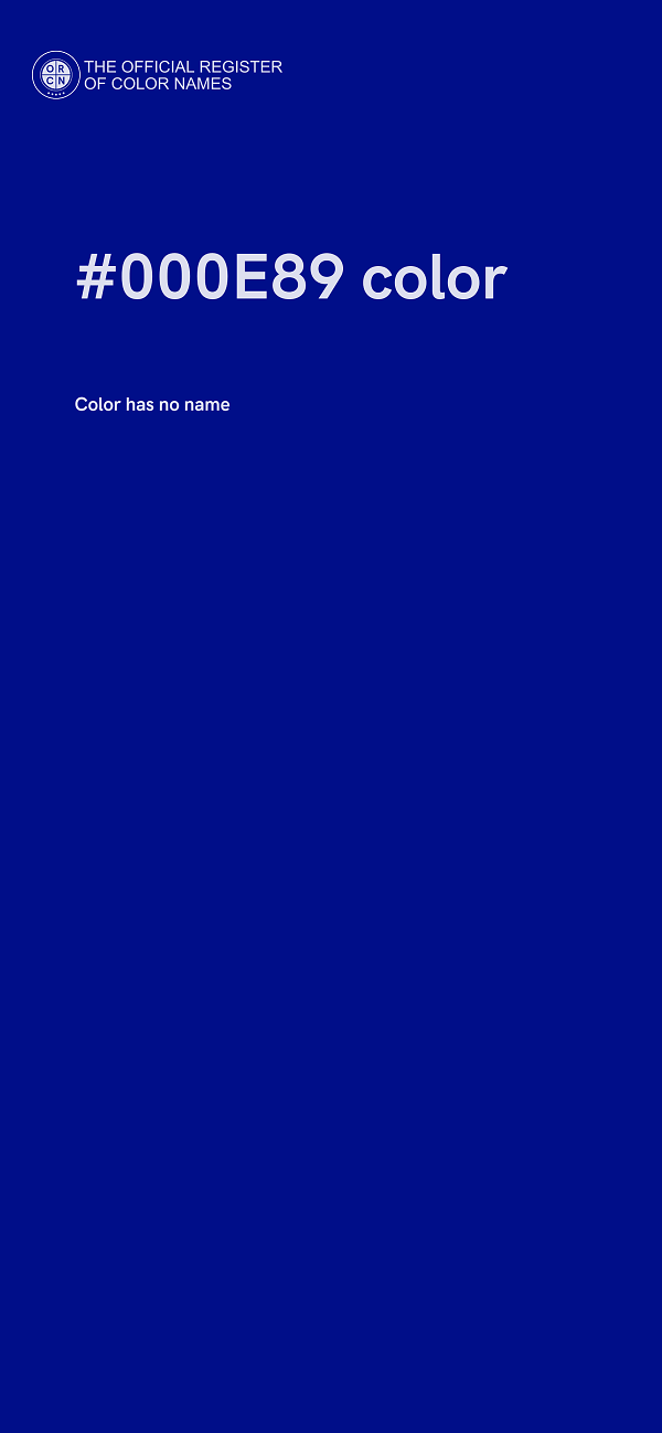 #000E89 color image