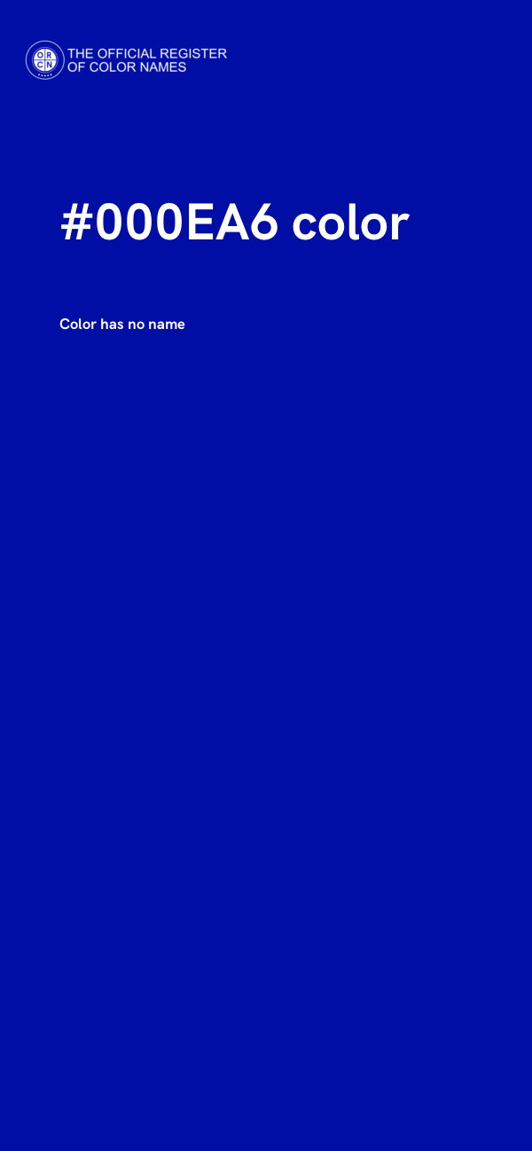 #000EA6 color image