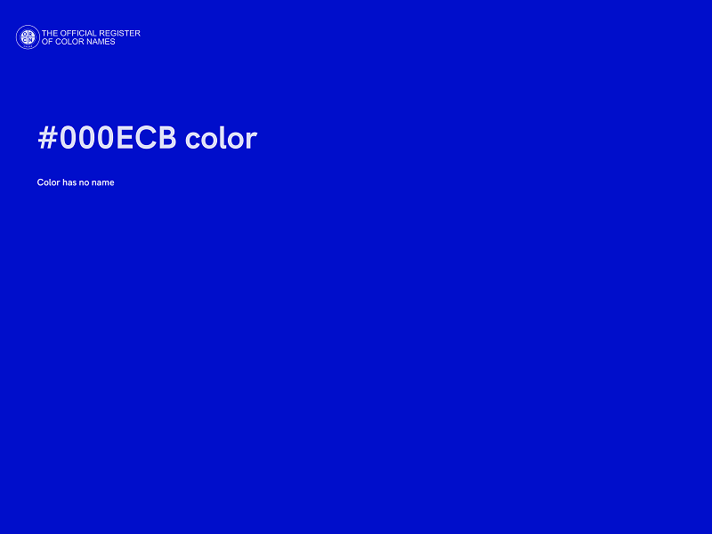#000ECB color image
