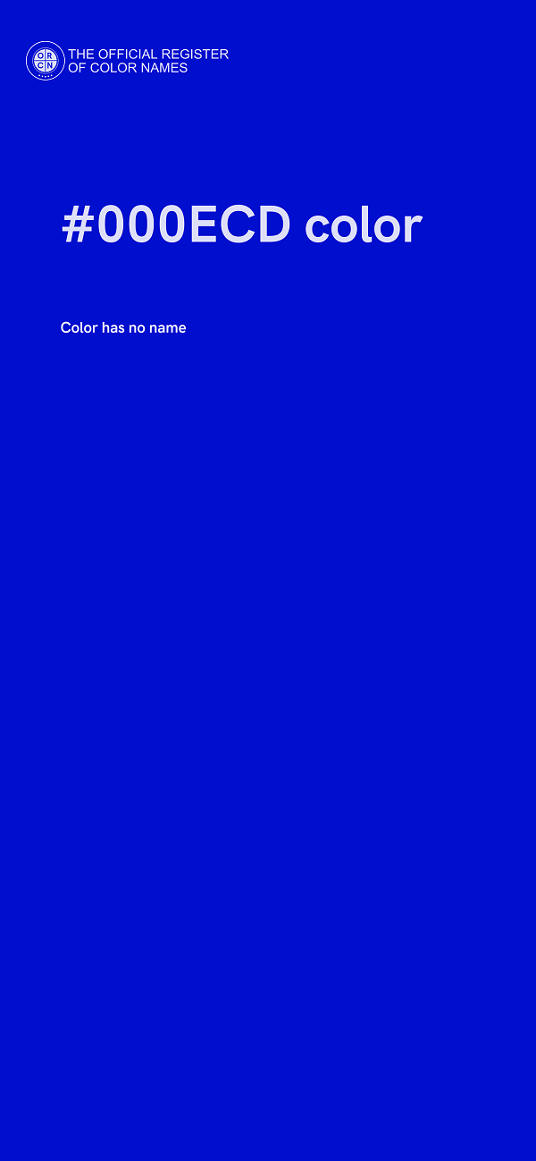 #000ECD color image