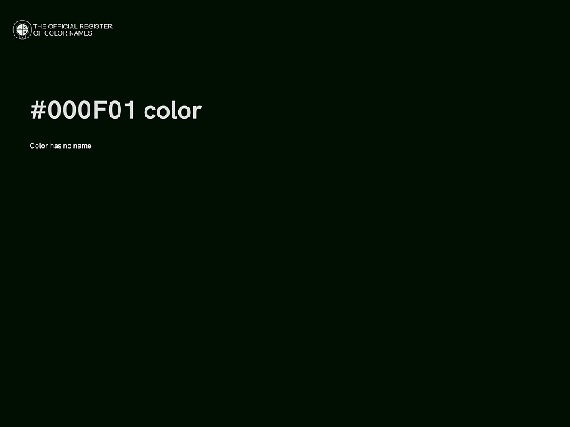 #000F01 color image