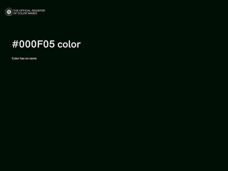 #000F05 color image