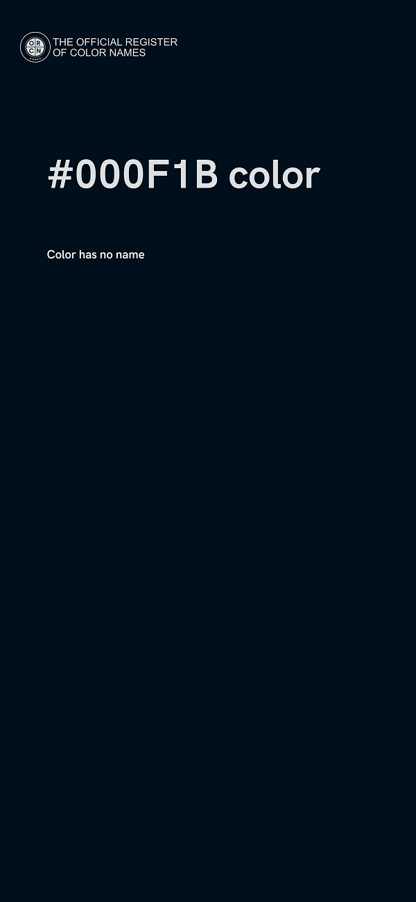 #000F1B color image
