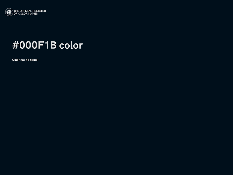 #000F1B color image
