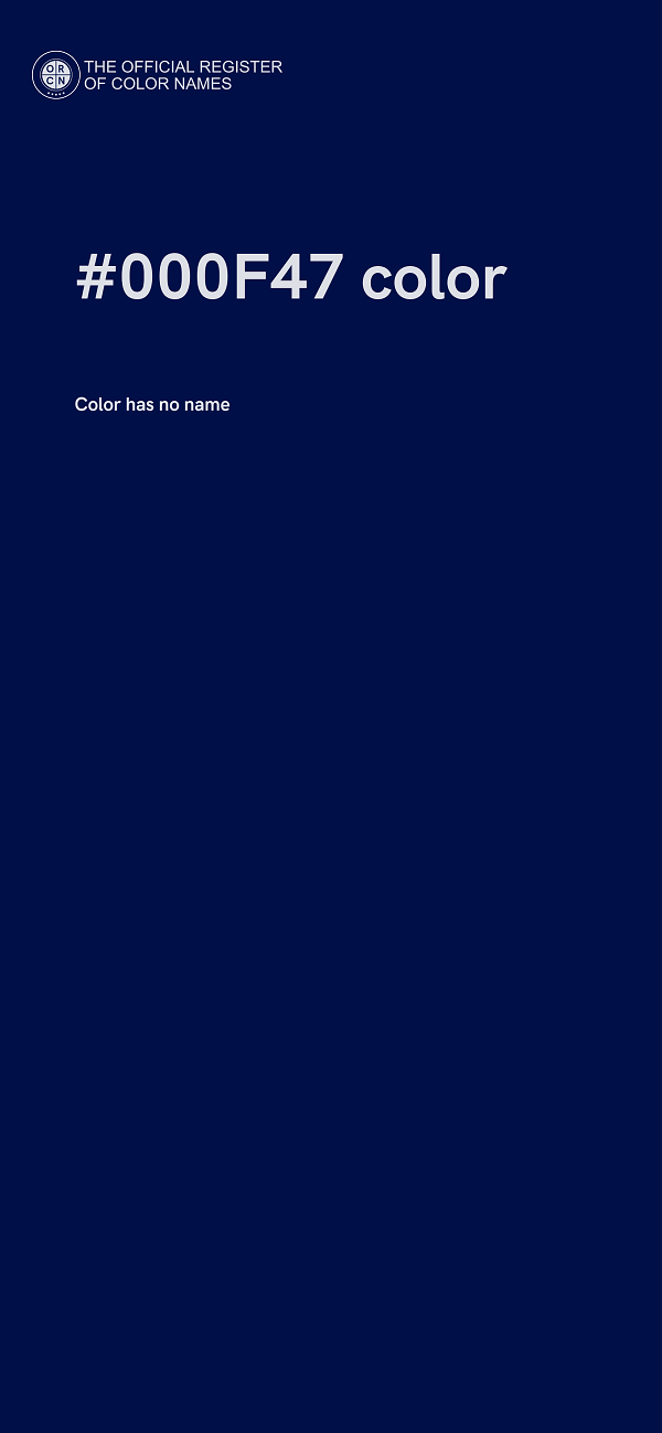 #000F47 color image