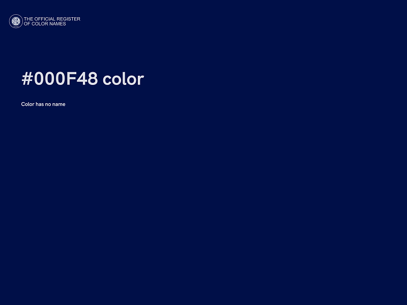 #000F48 color image