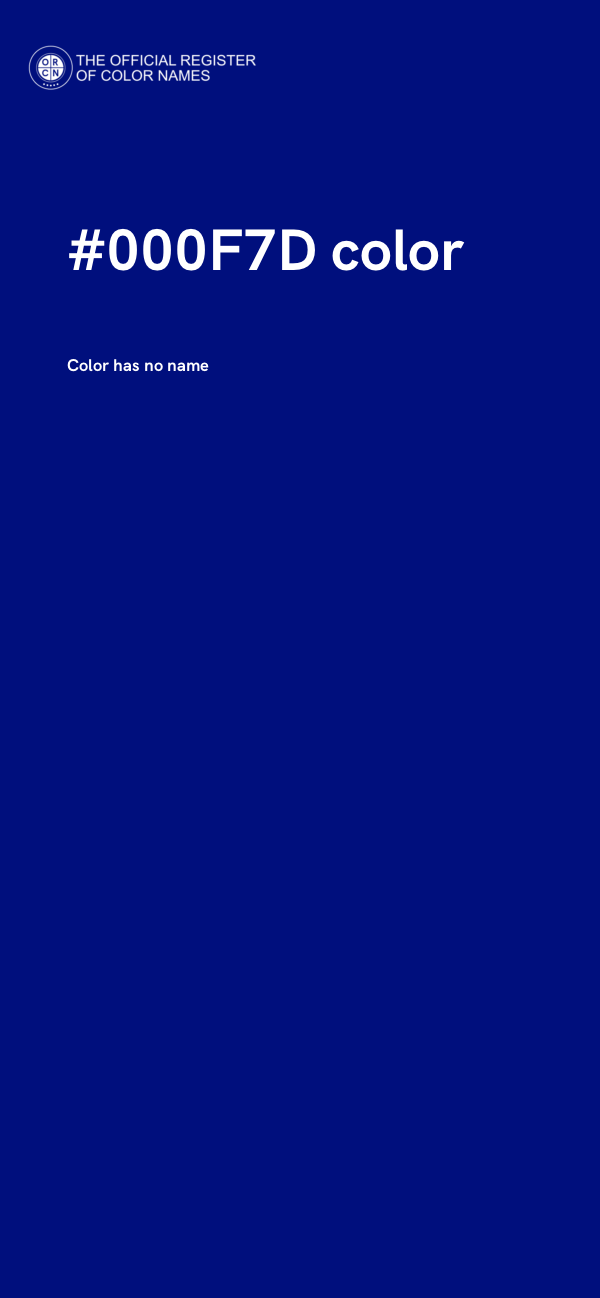 #000F7D color image