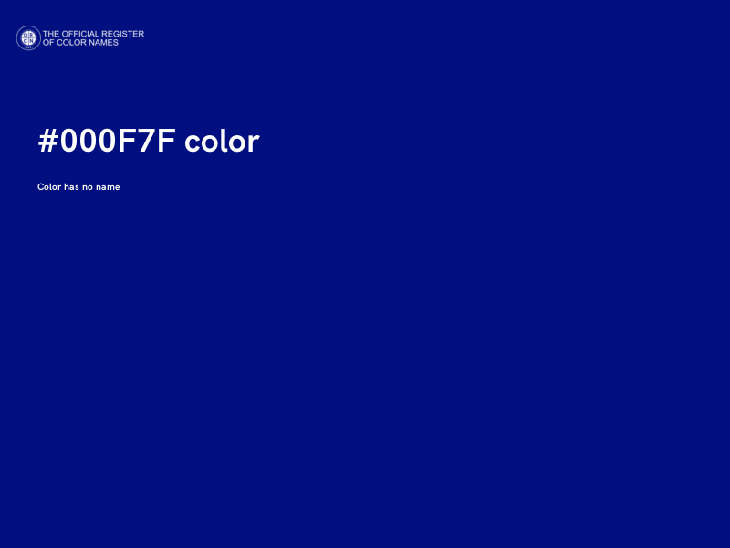 #000F7F color image