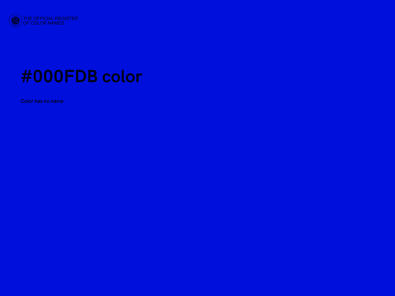 #000FDB color image