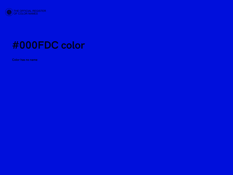 #000FDC color image