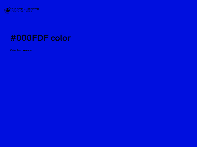 #000FDF color image