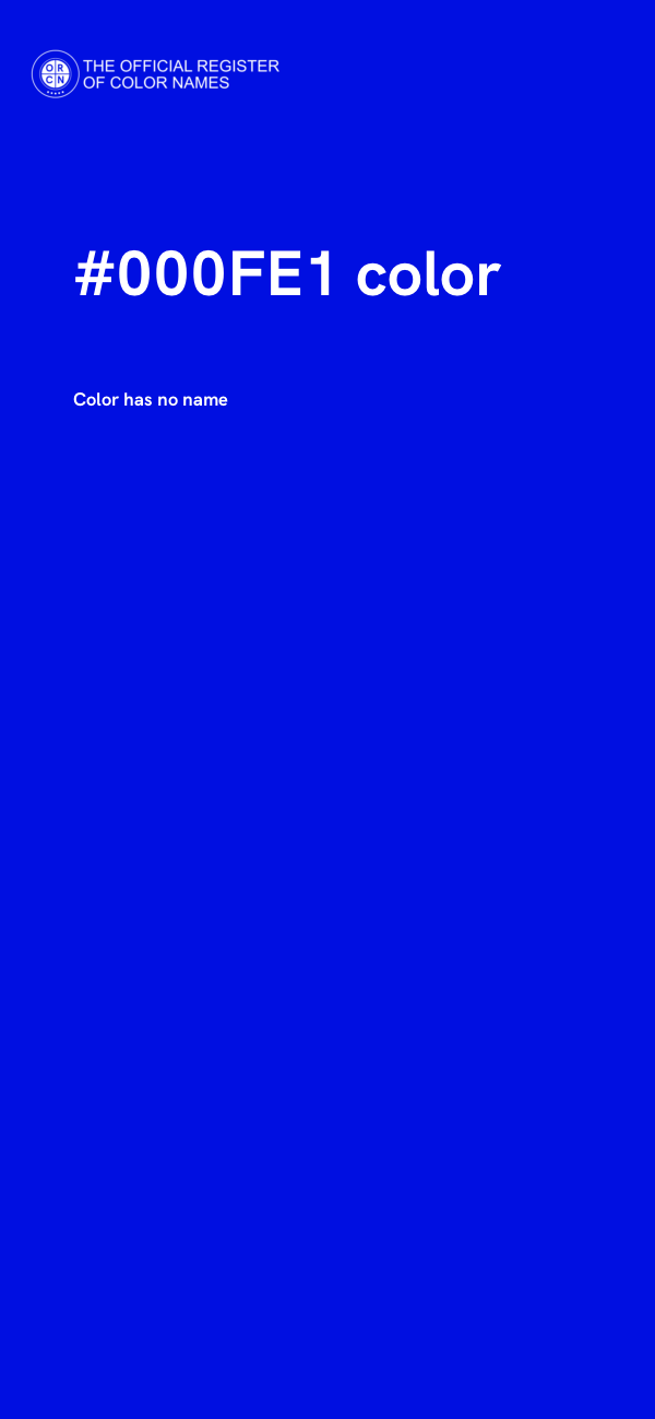 #000FE1 color image