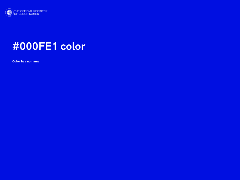 #000FE1 color image
