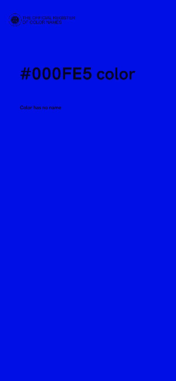 #000FE5 color image