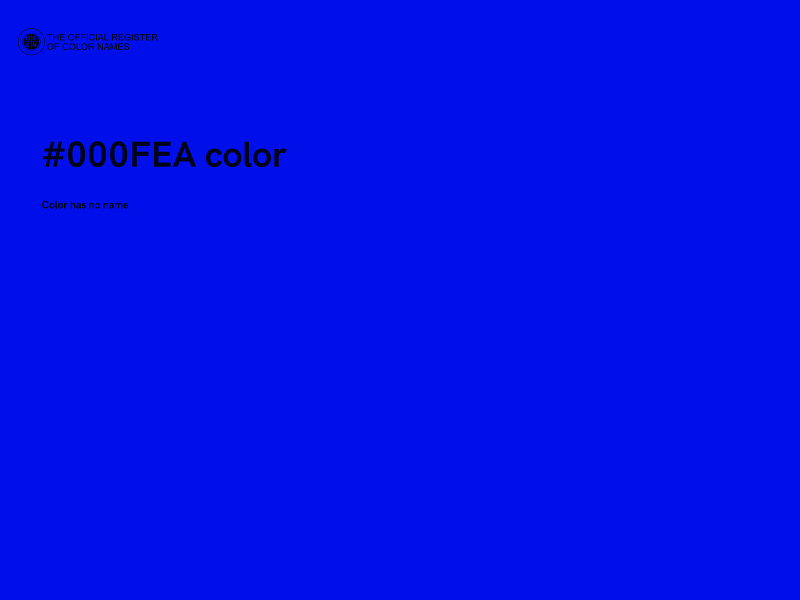 #000FEA color image