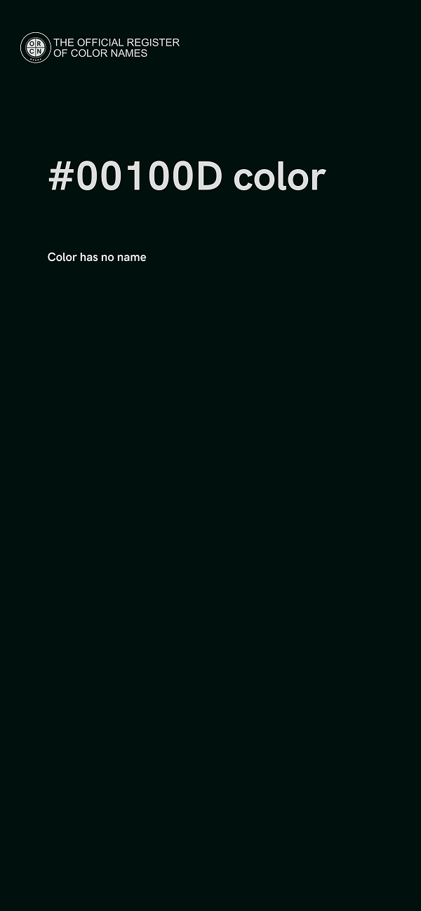 #00100D color image