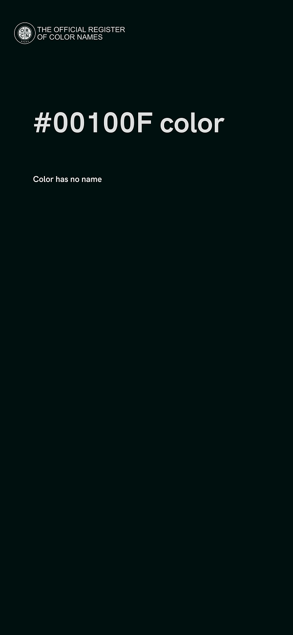 #00100F color image