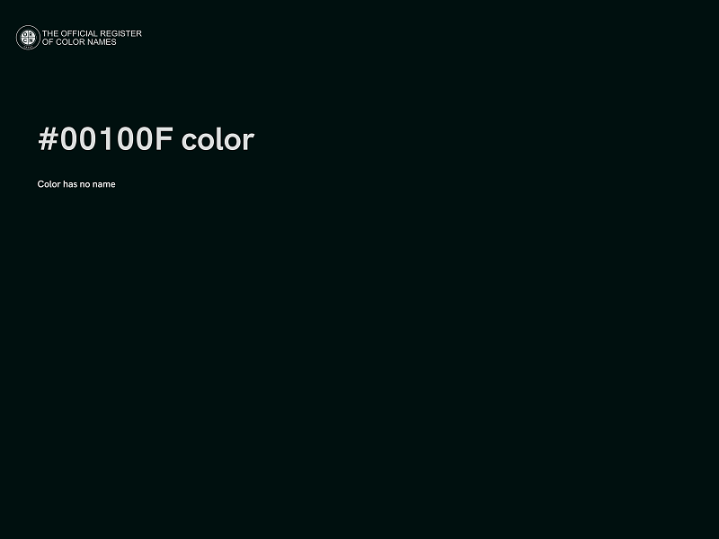 #00100F color image